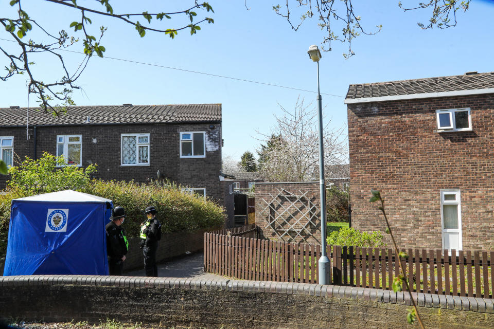 Police have launched a murder investigation after an elderly woman died after jumping out of a window to escape an arson attack on her home. 