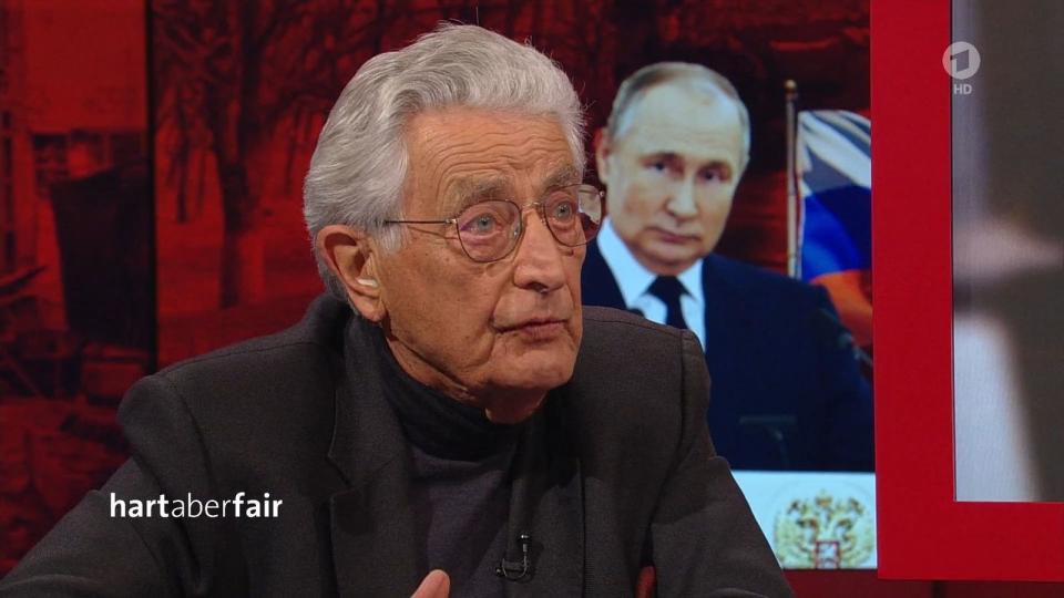 "Ich bin nicht der Meinung, dass man die Russen hier insgesamt in Haftung nehmen kann", sagte Ex-Innenminister Gerhart Baum von der FDP. (Bild: ARD)