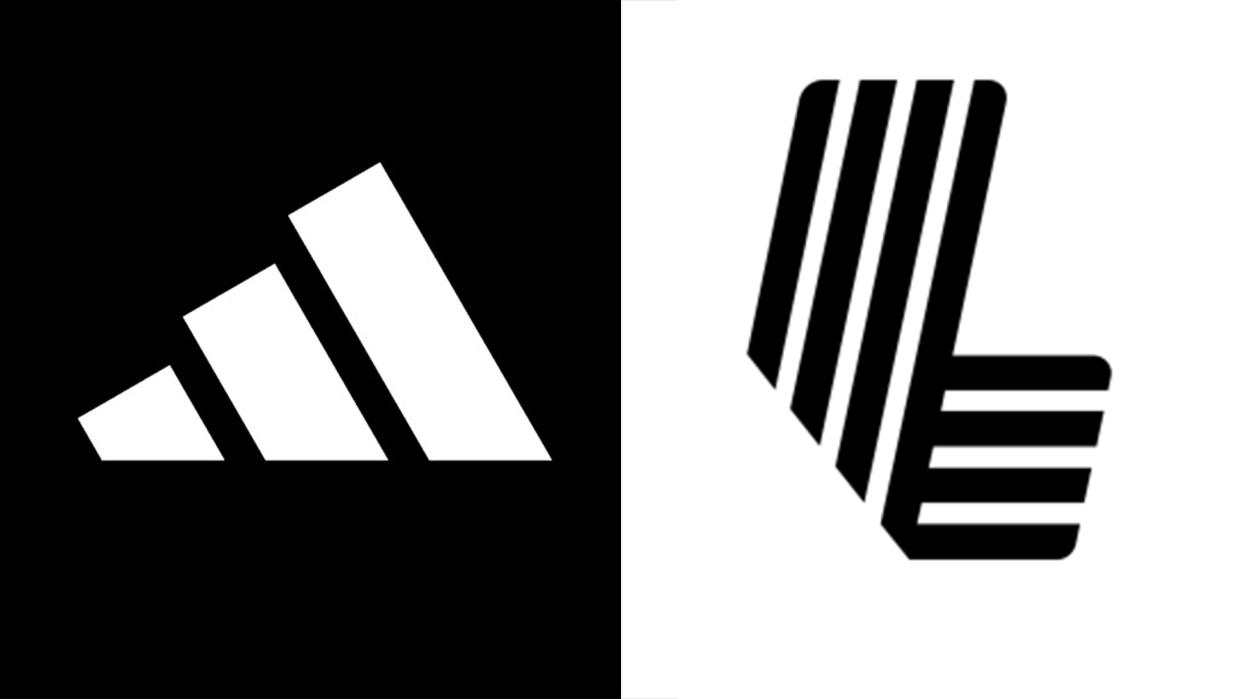  Adidas and LIV golf league logo comparison. 