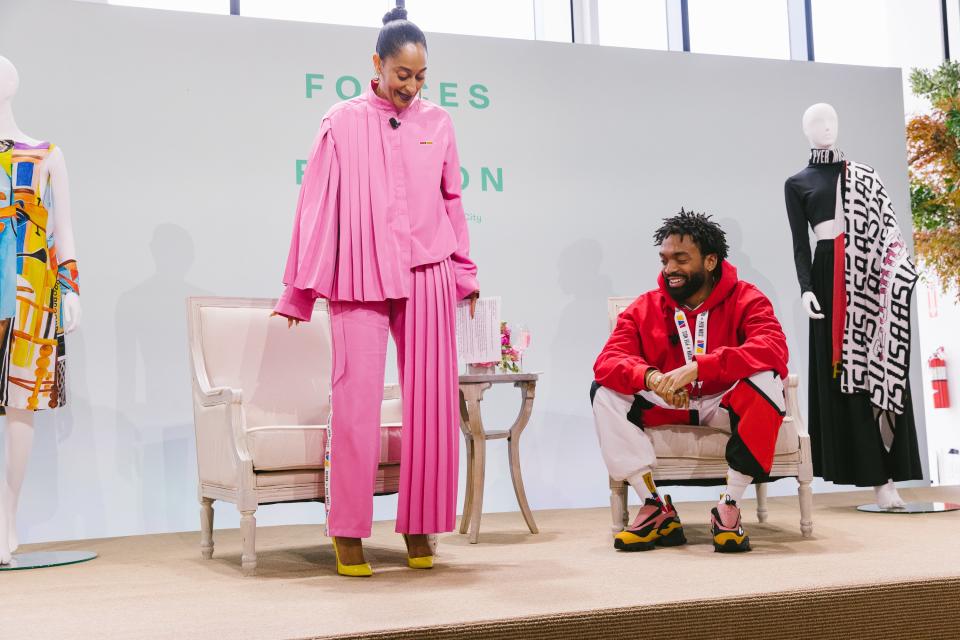 <h1 class="title">Tracee Ellis Ross and Kerby Jean-Raymond</h1><cite class="credit">Photographed by Corey Tenold</cite>