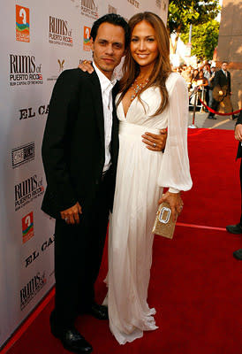 Marc Anthony and Jennifer Lopez at the Los Angeles premiere of Picturehouse's El Cantante