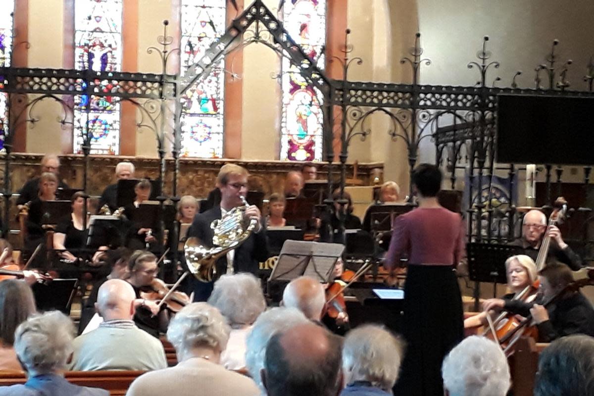 French horn player Will Padfield joined Settle Orchestra for a concert at Settle Parish Church <i>(Image: Submitted)</i>