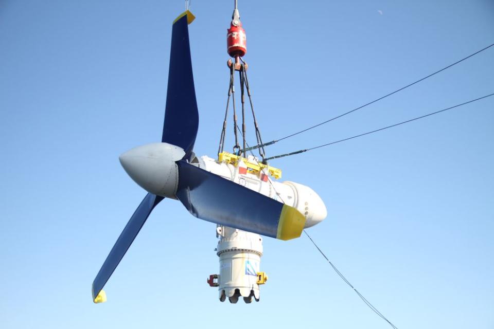 A previous version of MeyGen's turbine.