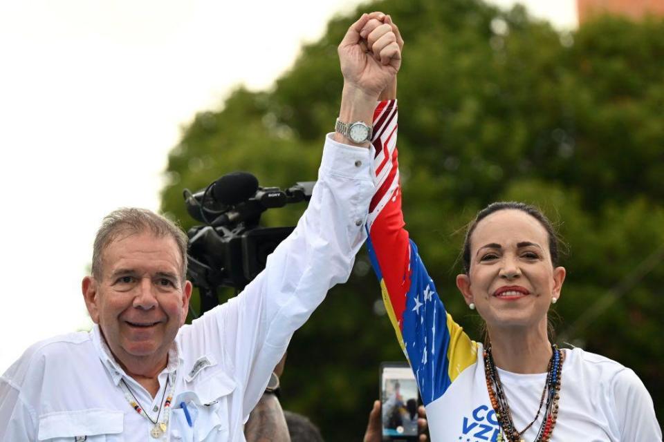 Edmundo González e María Corina Machado.