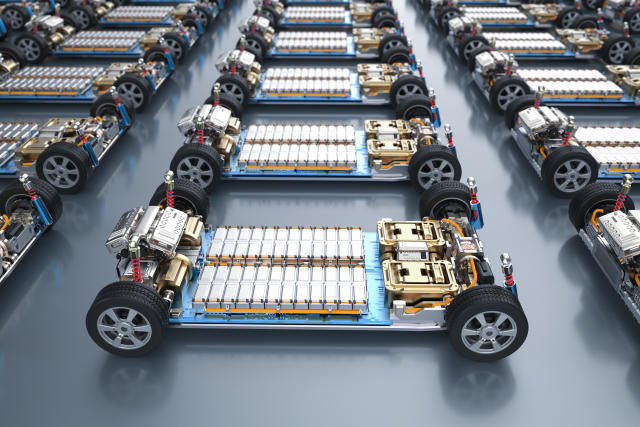 Volkswagen UP Batteries electric car stock