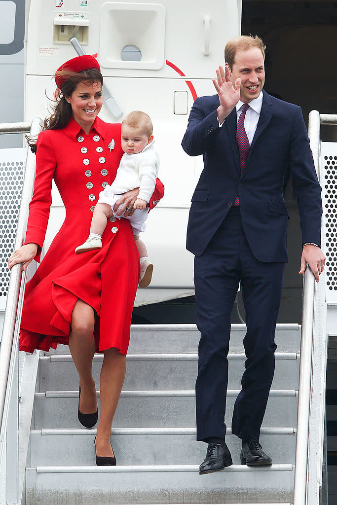 Red Catherine Walker coat