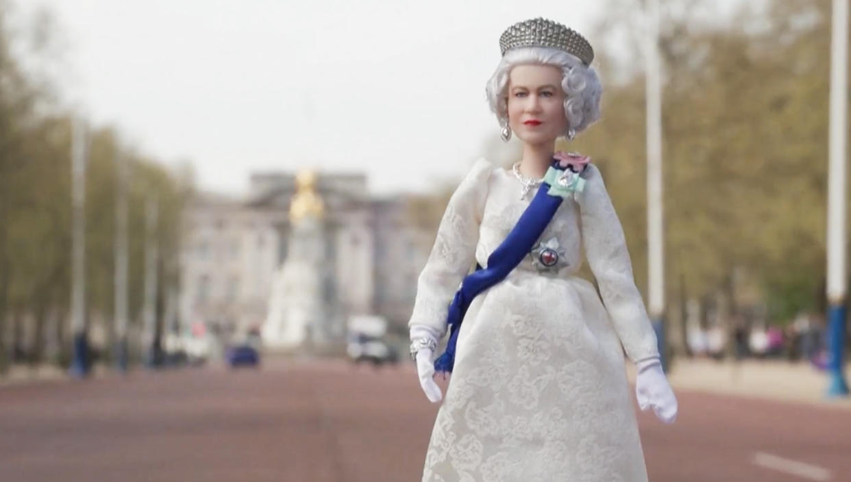 The Queen Elizabeth Barbie doll sold out almost immediately. (Mattel)