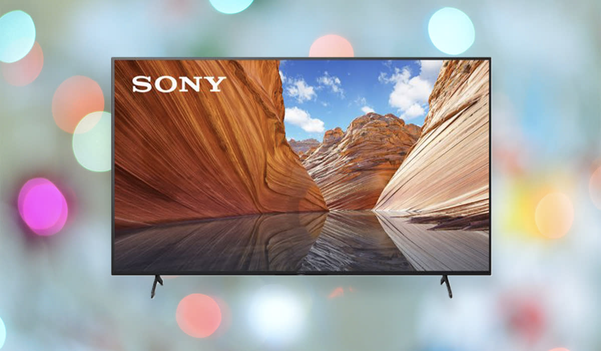 Sony TV against a sparkling background