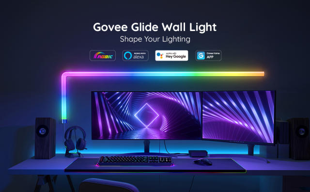 Now Available For Your TV or Gaming Room: Govee Glide RGBIC Wall Light