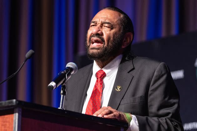 Rep. Al Green (D-Texas) speaks during a National Action Network (NAN) convention in April. Green says a proliferation of state laws risks varying restrictions on foreign land ownership among the states.