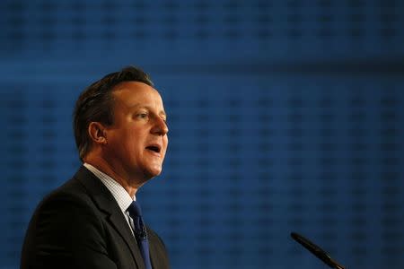 Britain's Prime Minister David Cameron speaks at the British Chambers of Commerce annual meeting in central London February 10, 2015. REUTERS/Stefan Wermuth