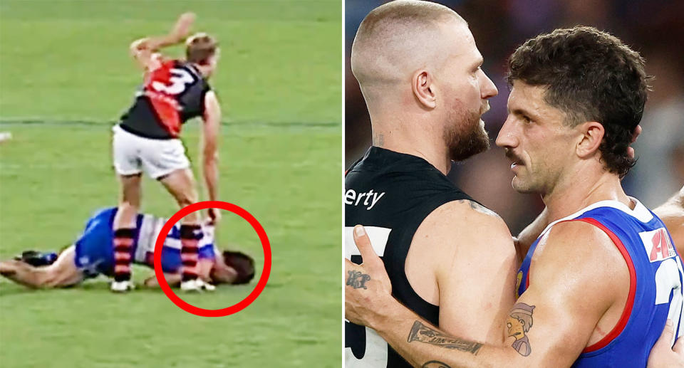 Tom Liberatore's late-game collapse for the Western Bulldogs sparked concerns around the AFL world. Pic: Fox Footy/Getty 