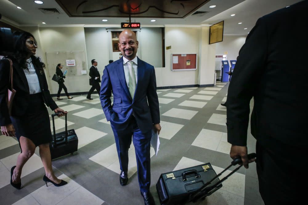 Ex-1MDB CEO Arul Kanda Kandasamy is pictured at the Kuala Lumpur Court Complex November 15, 2019. — Picture by Hari Anggara