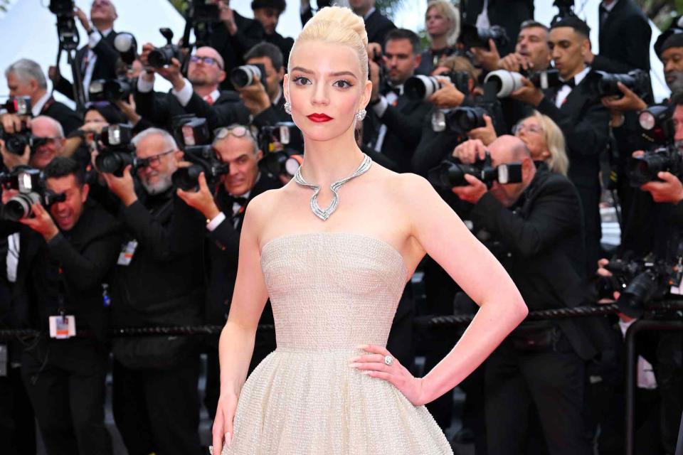 <p>Kristy Sparow/Getty</p> Anya Taylor-Joy at Cannes 2024.