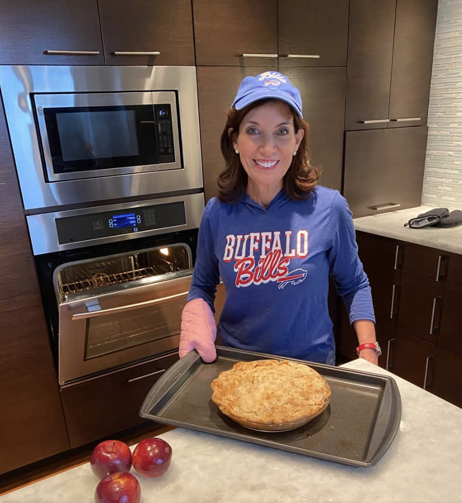 Buffalo native Hochul is a diehard Bills fan.