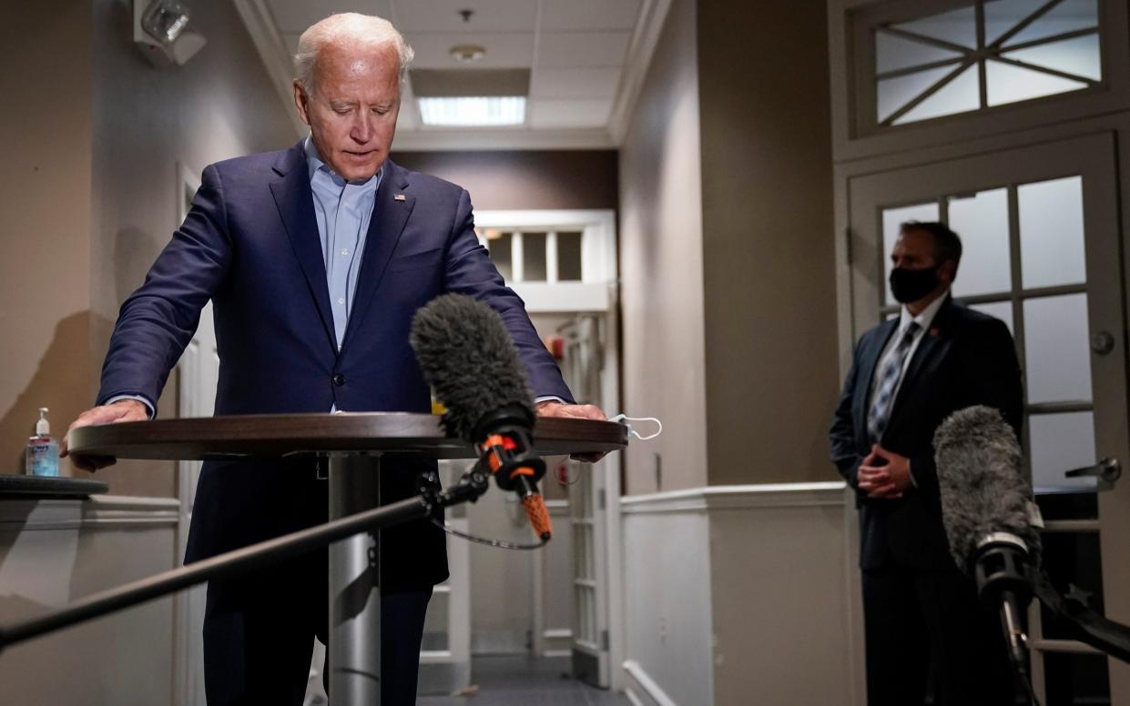 Biden paid tribute to Ginsburg on Friday - GETTY IMAGES