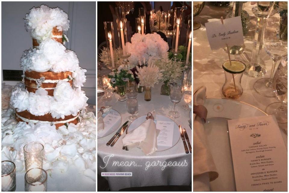 Friends of the pair took to social media to post pictures and videos of the day, with Million Dollar Listing star, Tracy Tutor, giving everyone a glimpse inside the couple’s big day. Photo: Instagram