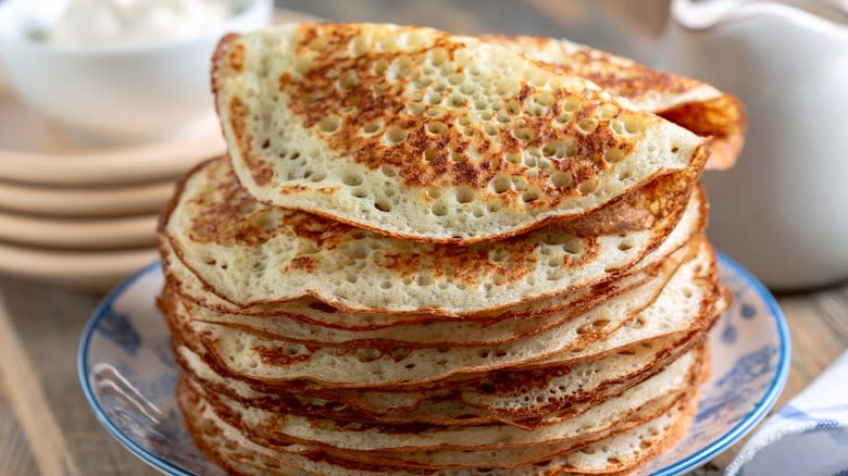 Pancakes made from beer batter