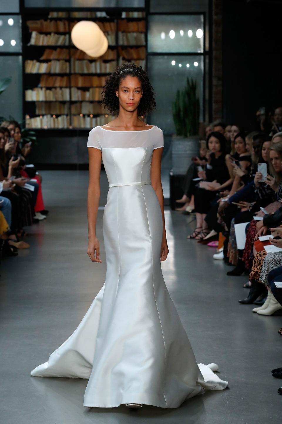 From over-the-top feathers to breezy caftans, these are the trends defining Fall 2019 bridal.