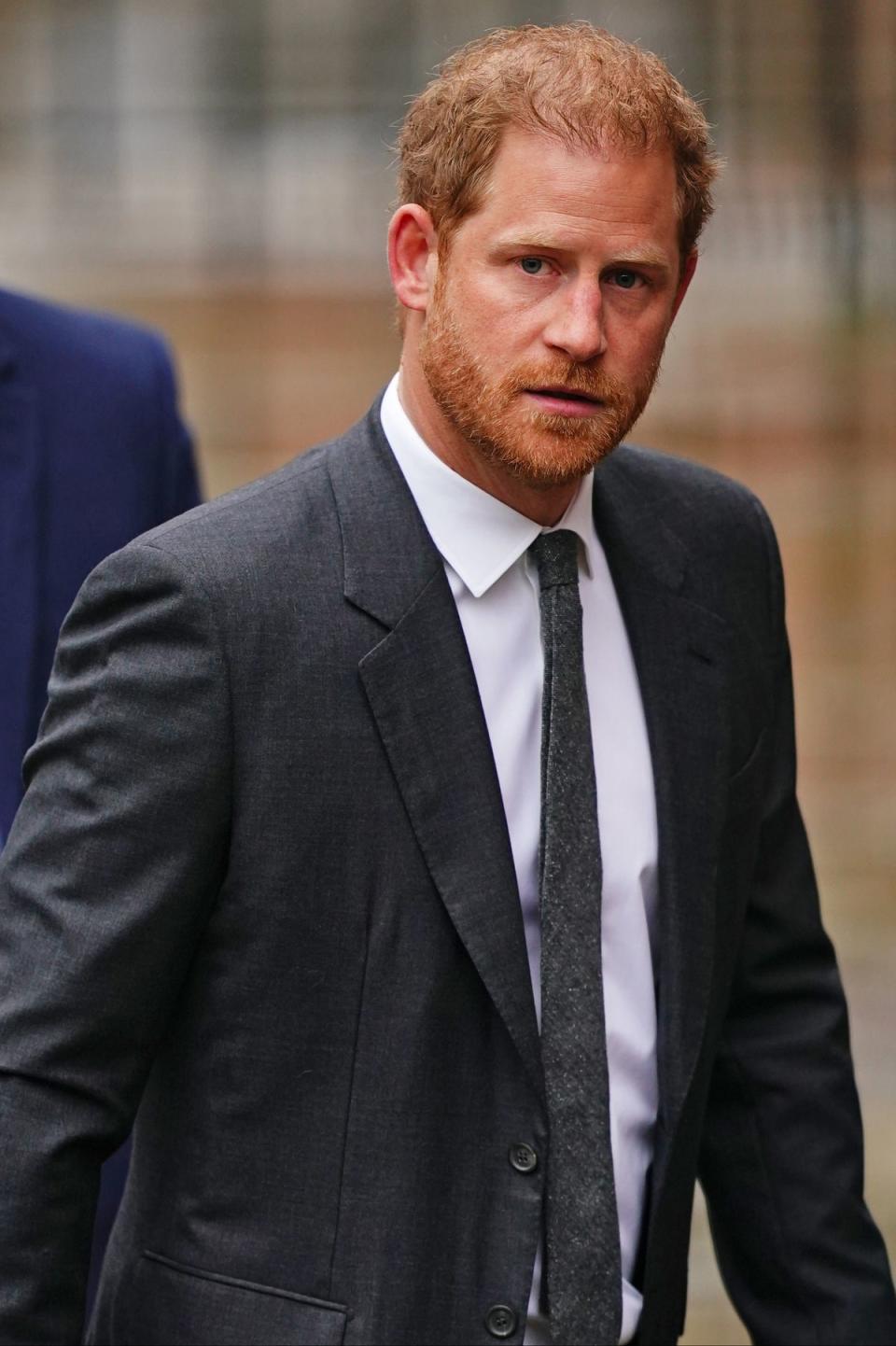 The Duke of Sussex has returned to the Royal Courts of Justice for the second day of a High Court hearing (PA)