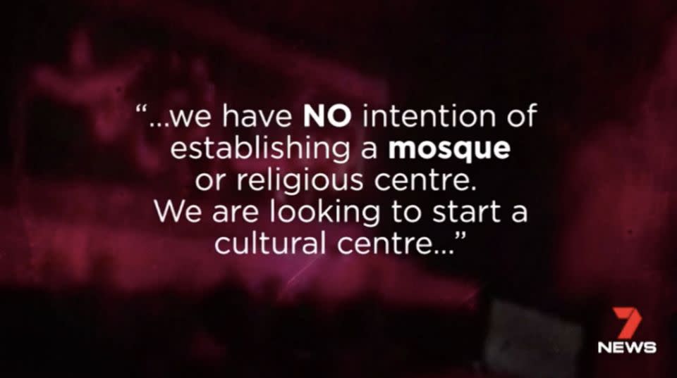 The building owner stated he wanted to establish a cultural centre. Source: 7 News