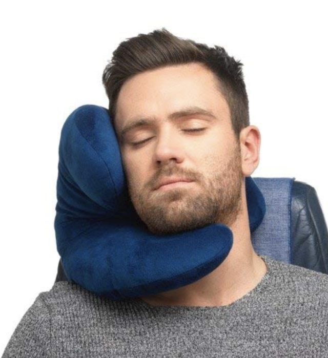 J Pillow Travel Pillow, Head, Chin and Neck Support, British Inventio