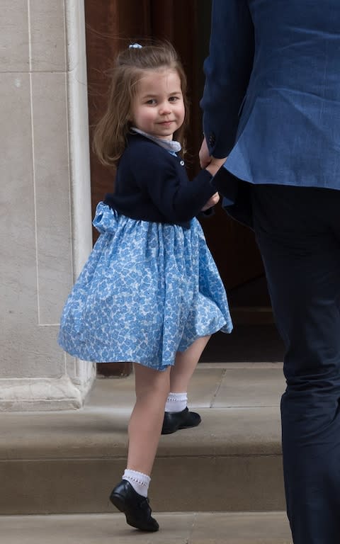 The floral smocked dress worn by Princess Charlotte as she went to meet her new baby brother has sold out online - Credit: Samir Hussein/WireImage