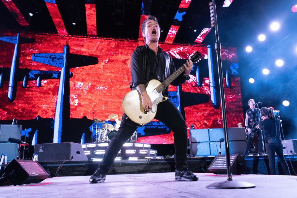 Billie Joe Armstrong of Green Day performs during the Formula One U.S. Grand Prix on Oct. 21 at Circuit of the Americas.