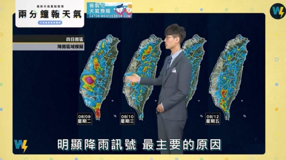 降雨模擬圖。（圖／翻攝自「天氣風險 WeatherRisk」臉書）