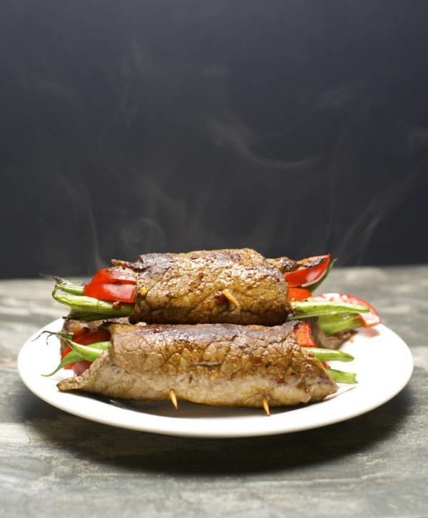 Italian Steak Rolls on a plate