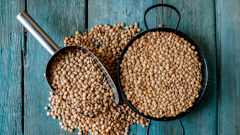 lentils in a bowl