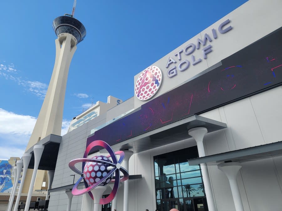 <em>Atomic Golf opened on the Las Vegas Strip on March 22, 2024. (KLAS) </em>