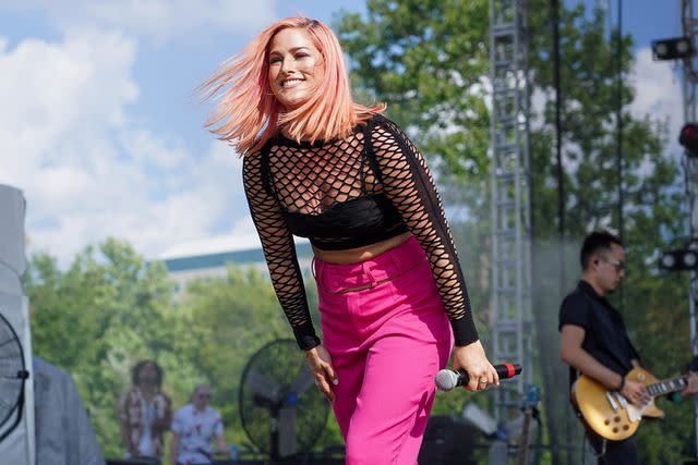 <p>Mickey Bernal/Getty</p> Cassadee Pope at Nashville Pride in June 2023