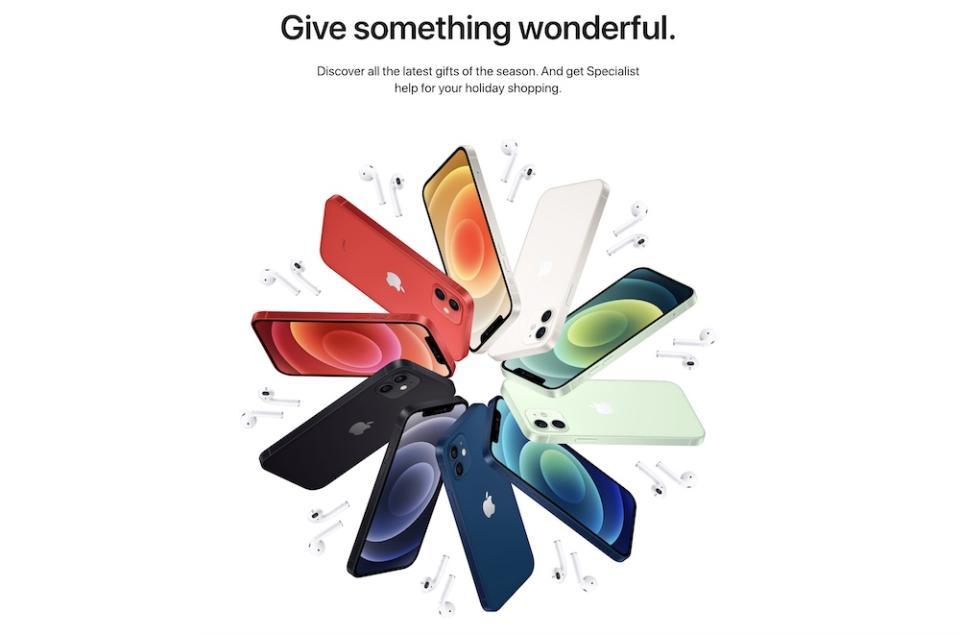 Stuck on a Christmas gift? Apple Specialists will be on hand to help you shop. — Scren capture via Apple store