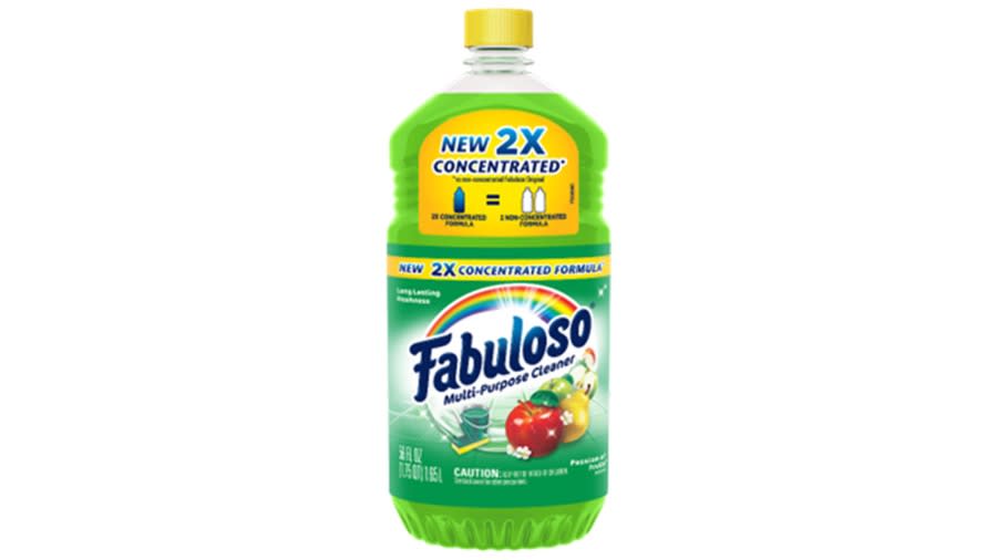 Recalled Fabuloso Multi-Purpose Cleaner 2X Concentrated Formula, Passion of Fruits Scent, 33.8 fl oz, 56 fl oz, 128 fl oz and 169 fl oz (Photo//CPSC)