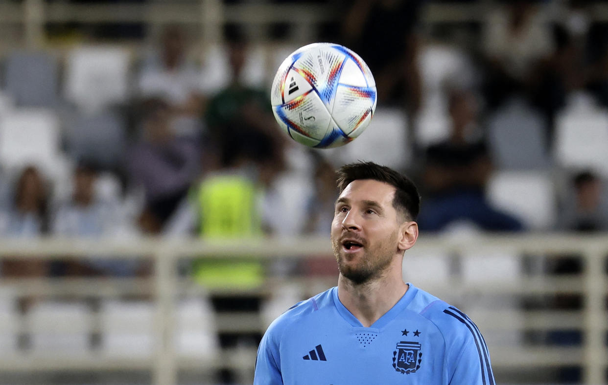 Messi señaló que se sienten ilusionados en Argentina por hacer historia en Qatar 2022 (Foto de: Karim SAHIB / AFP) (Foto de: KARIM SAHIB/AFP via Getty Images)