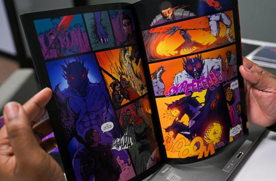 Brandon Calloway has released two chapters of his “Black Spartans” comic book and plans for 200 in a 12-volume series.