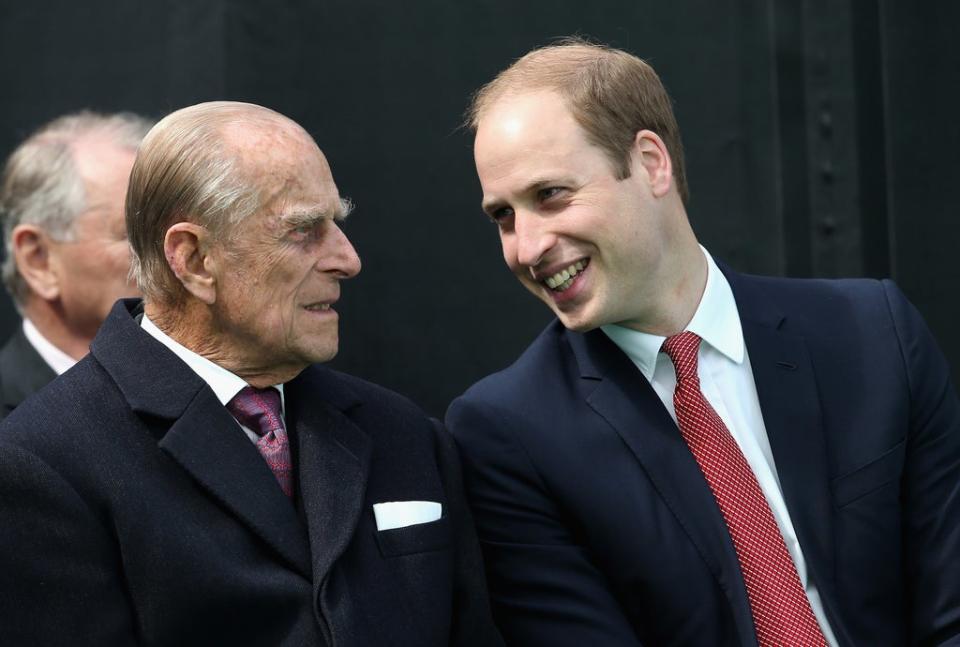 The Duke of Edinburgh chats to the Duke of Cambridge (Chris Jackson/PA) (PA Archive)