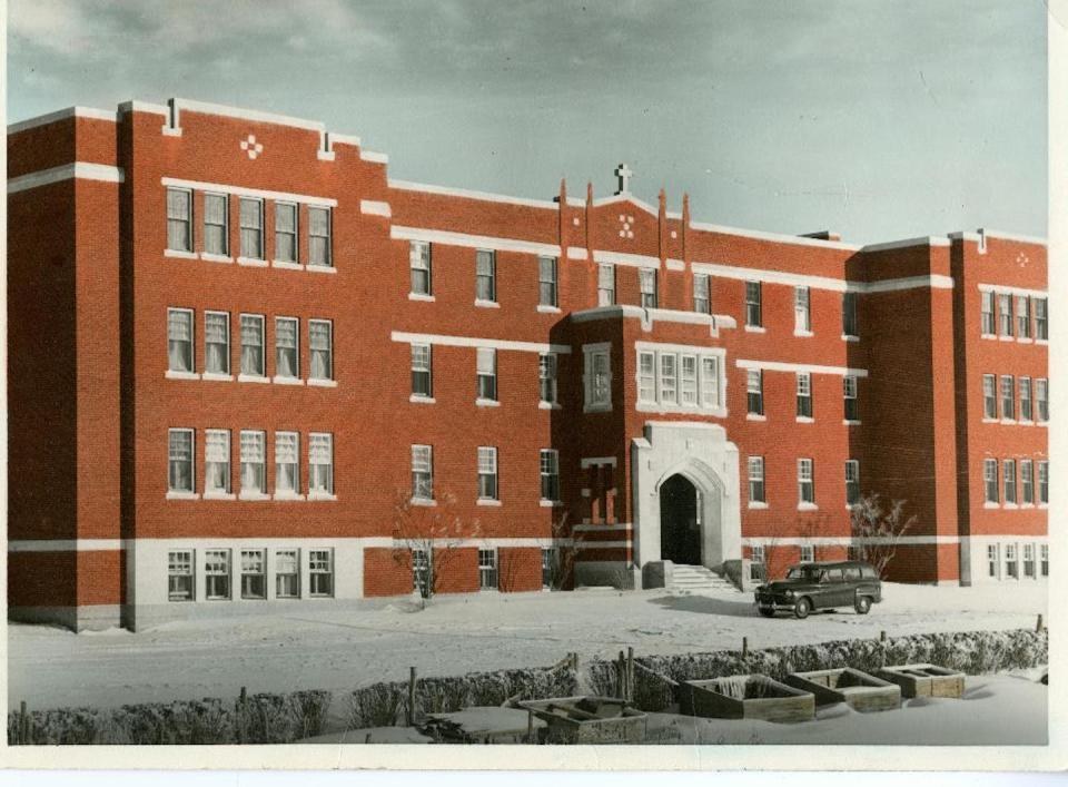 A photo of the former Blue Quills Indian Residential School near St. Paul, Alta. The school operated from 1898 to 1990 and was run by the Catholic Church. (National Centre for Truth and Reconciliation)