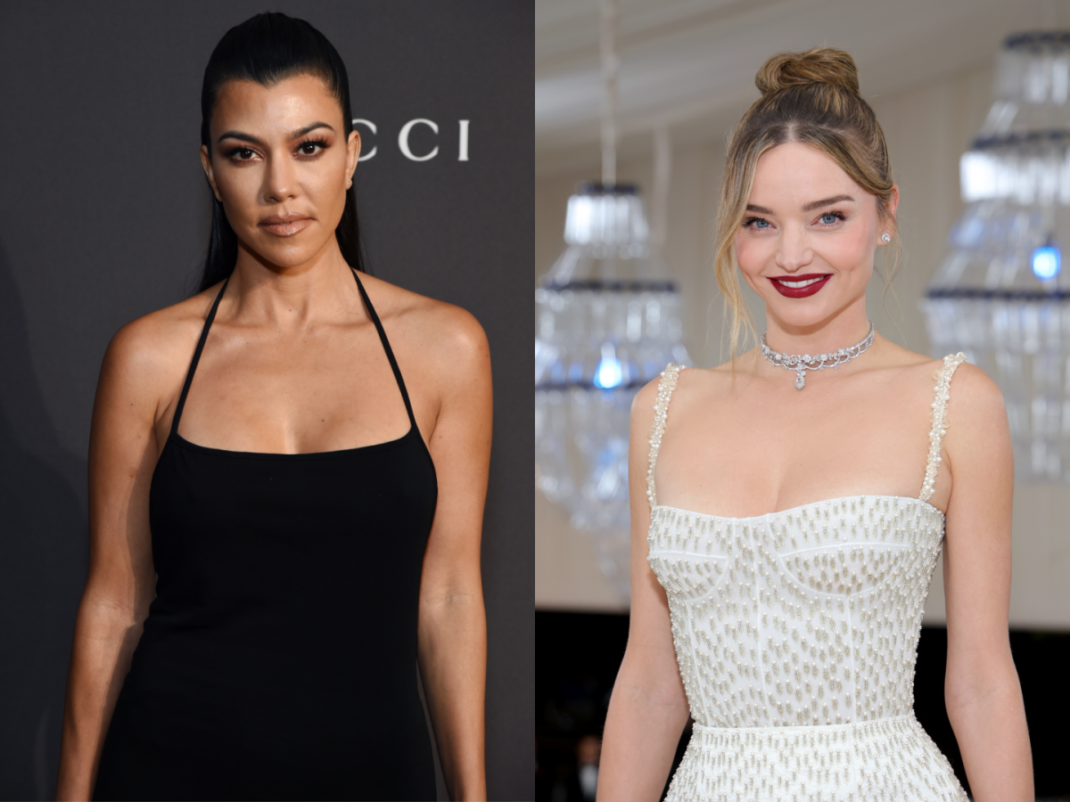 See Pregnant Kourtney Kardashian & Miranda Kerr Bare Their Baby Bumps