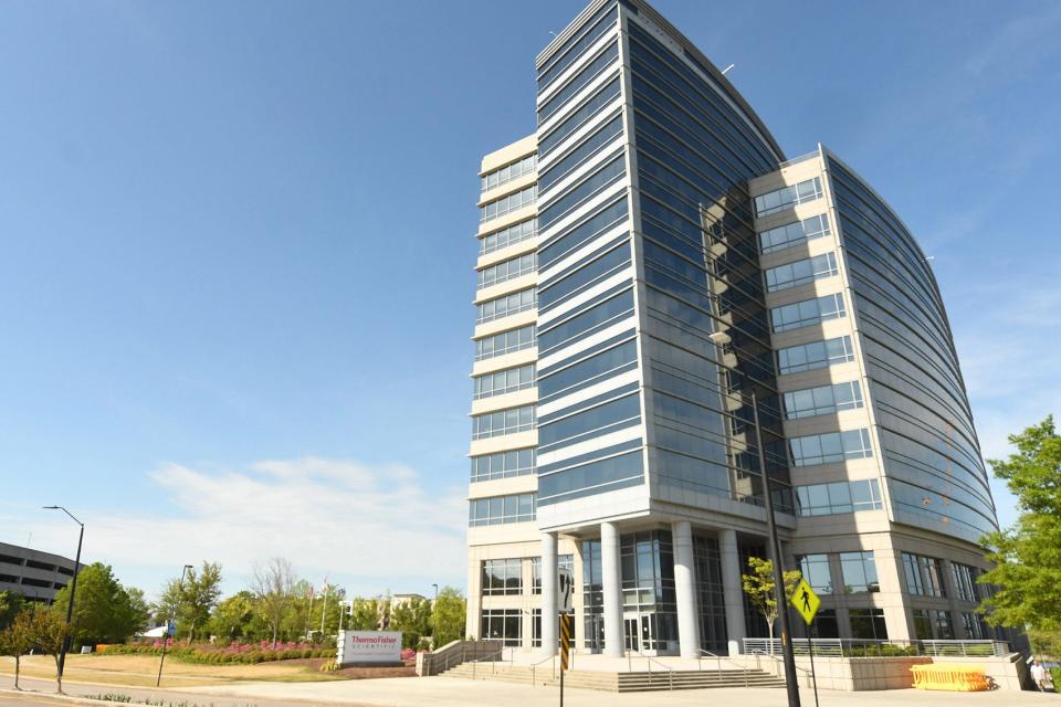 The PPD building in downtown Wilmington as shown in a StarNews file photo. PPD, which was bought by Thermo Fisher Scientific in 2021, is one of the top employers in New Hanover County.