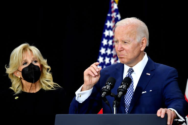 Biden, durante su discurso en Buffalo