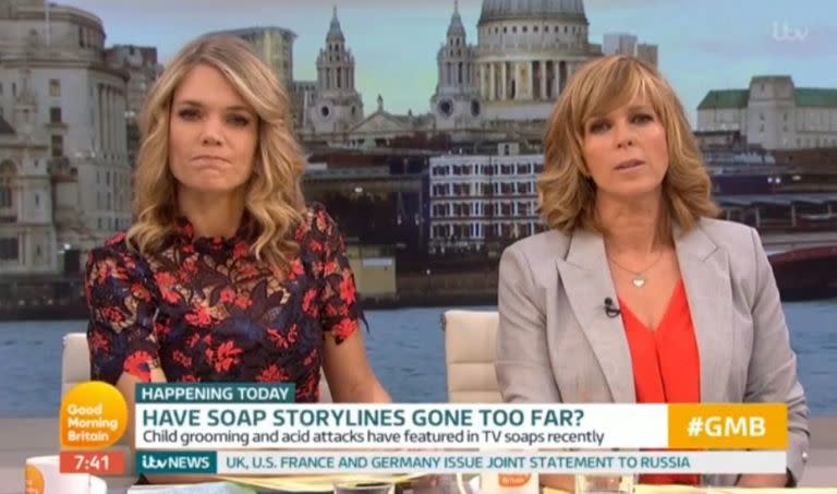 Corrie producer Kate Oates appeared on today’s GMB. (ITV)