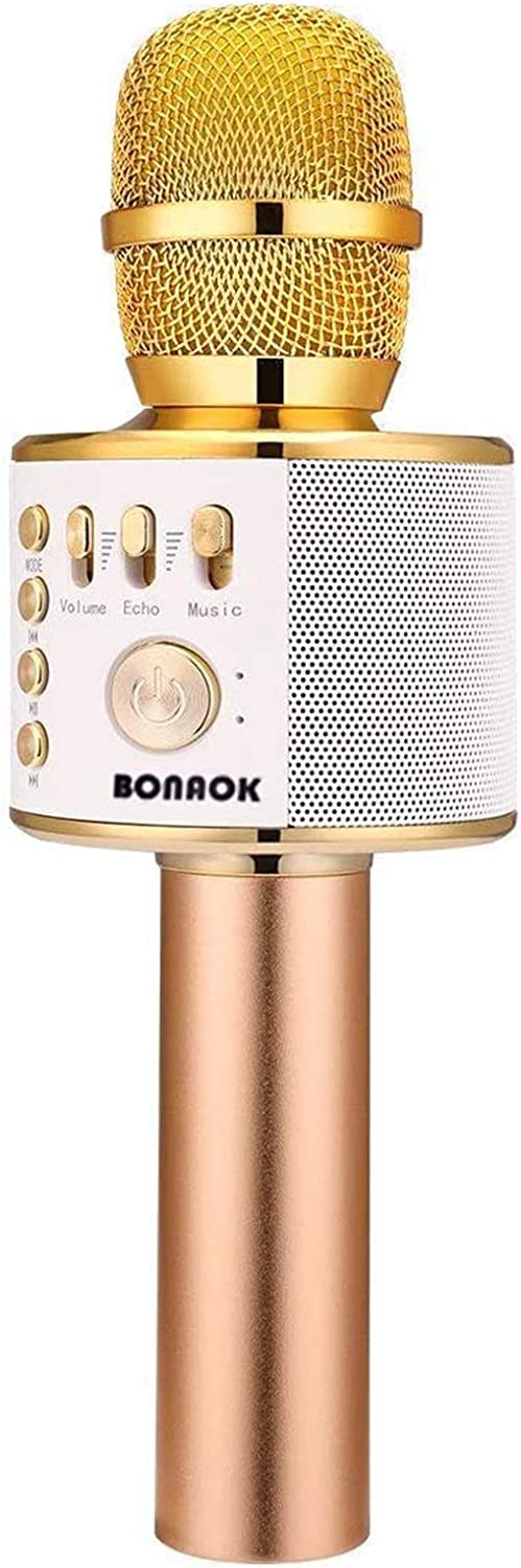 BONAOK Wireless Bluetooth Karaoke Microphone