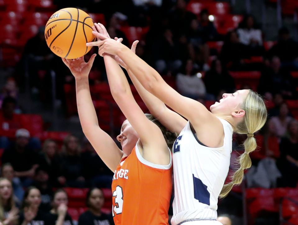 Syracuse plays Skyridge in a 6A girls quarterfinal basketball game at the Huntsman Center in Salt Lake City on Monday, Feb. 26, 2024. | Kristin Murphy, Deseret News