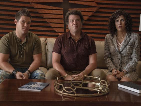 Part capitalist farce, part dark soap opera: Adam DeVine, Danny McBride and Edi Patterson in ‘The Righteous Gemstones’ (Sky Comedy)