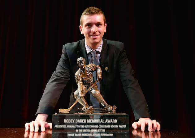 Jimmy Vesey has learned on the job transitioning from Harvard to