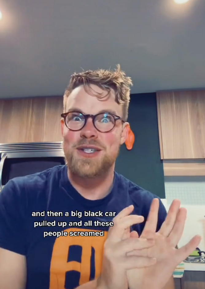 Screenshot of a man on TikTok