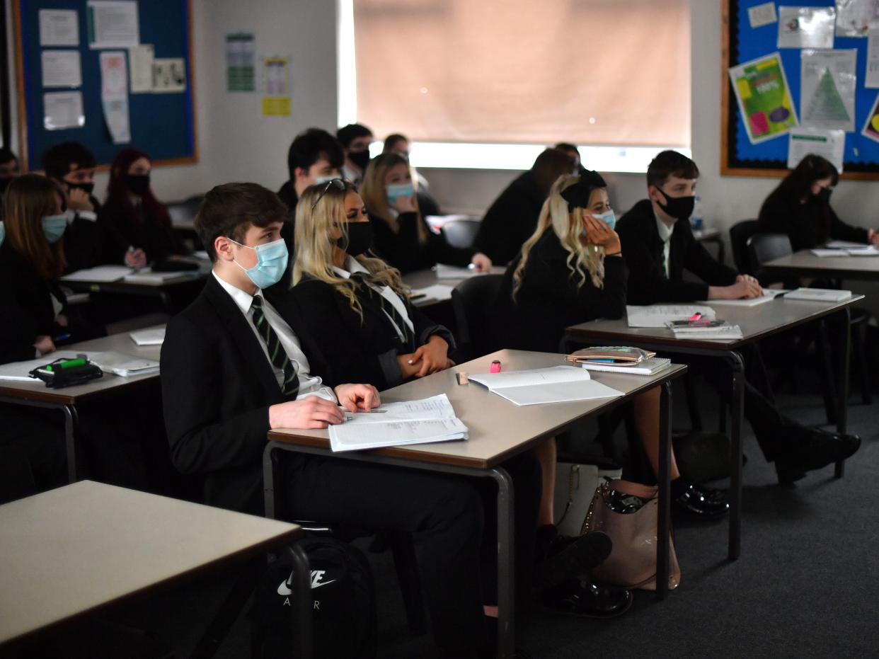 Boris Johnson is reportedly set to announce the end to face masks in classrooms next week (Getty Images)