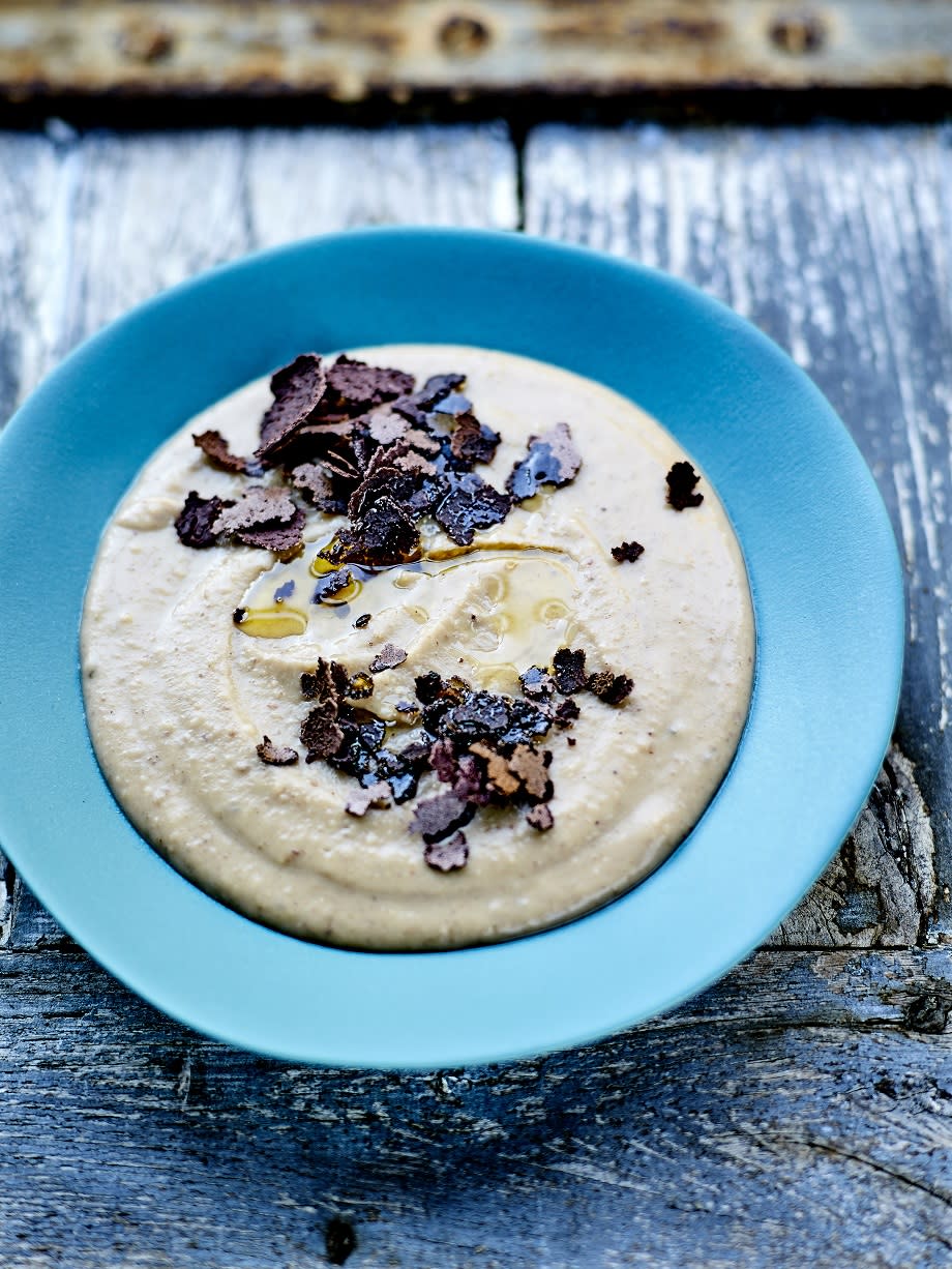 Velouté de châtaigne, crackers maison